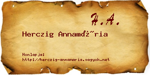 Herczig Annamária névjegykártya