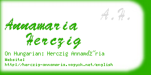 annamaria herczig business card